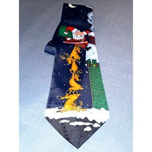 Hallmark Yule Tie Snowman Christmas Neck Tie 57"
